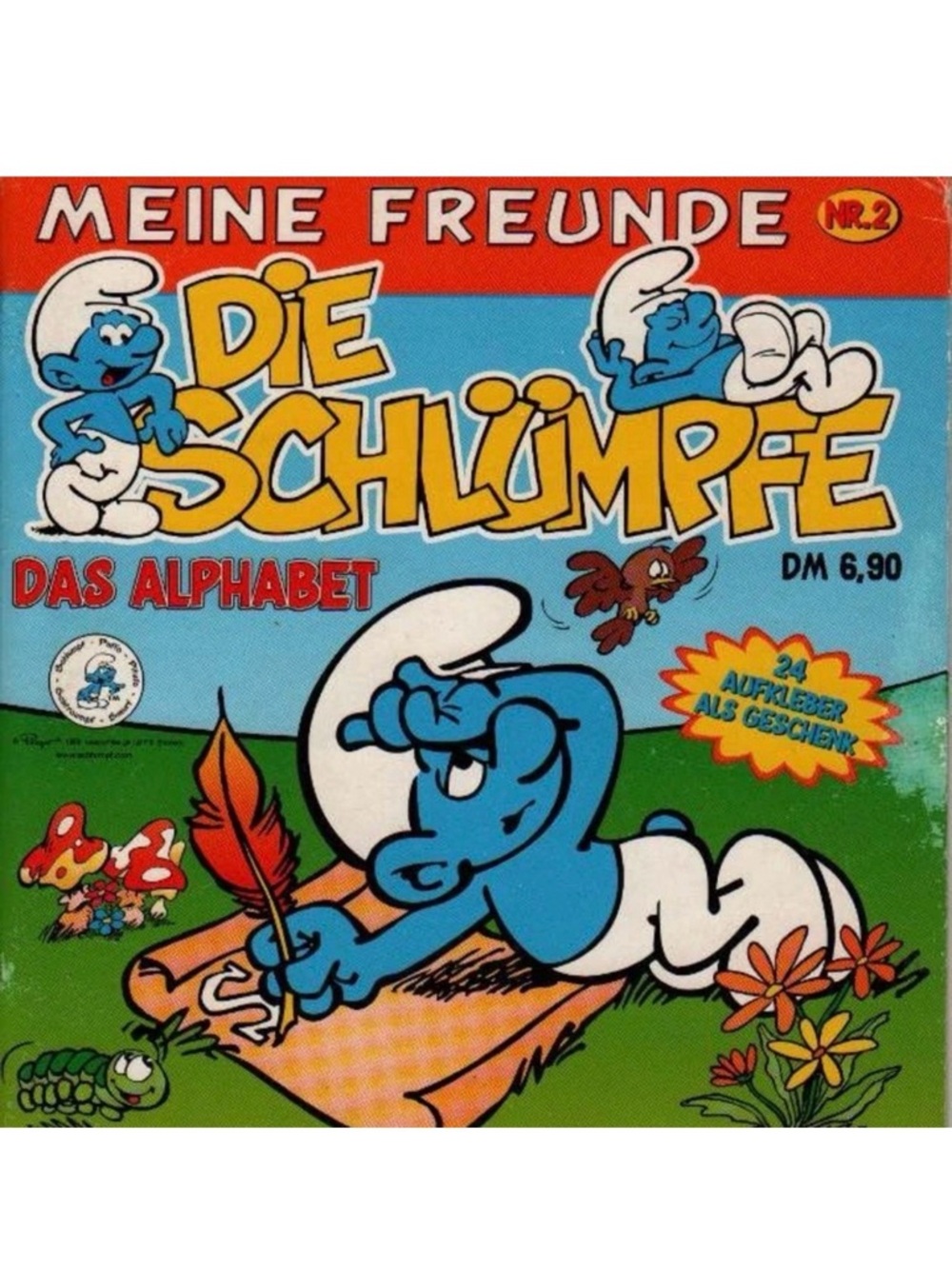 SMURF STICKER BOOK ~ Collector item vintage German sticker/coloring books
